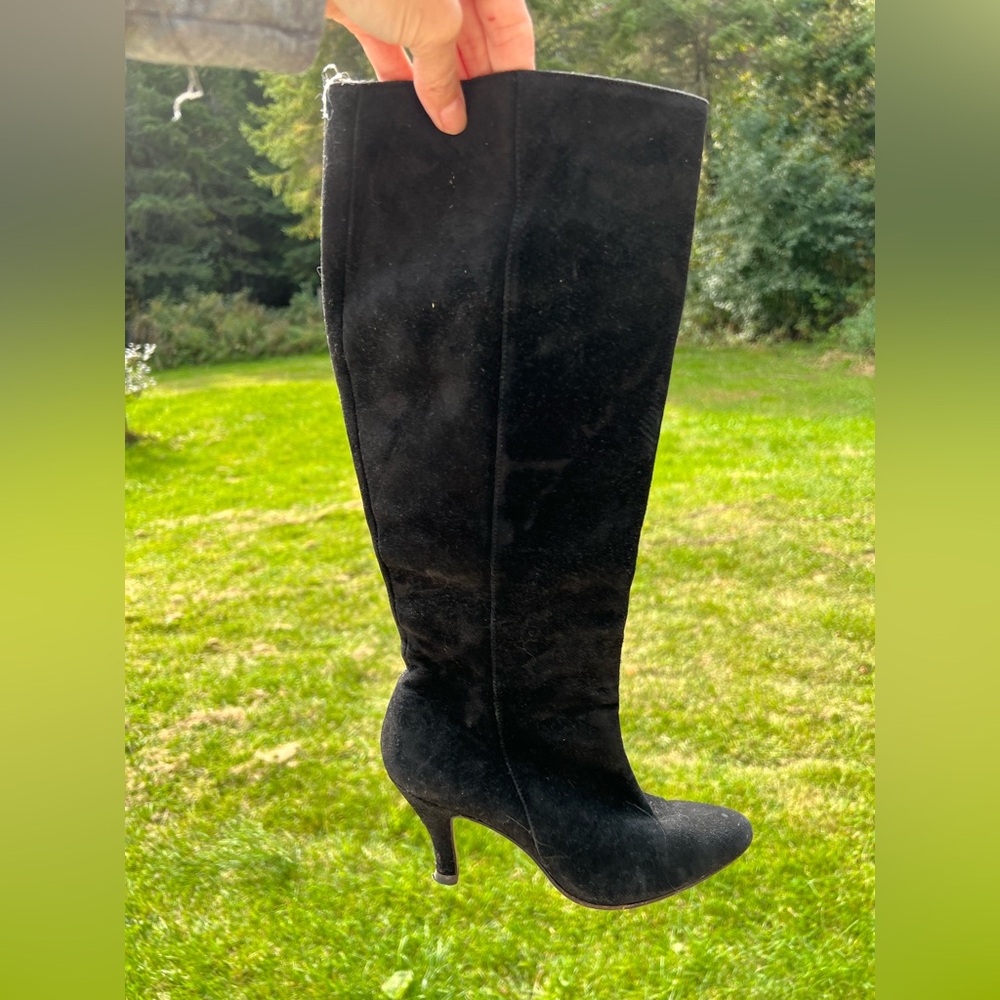 Salvatore Ferragamo black suede boots